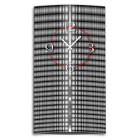 Abstrakt schwarz grau Designer Wanduhr modernes Wanduhren Design leise kein ticken dixtime 3D-0215