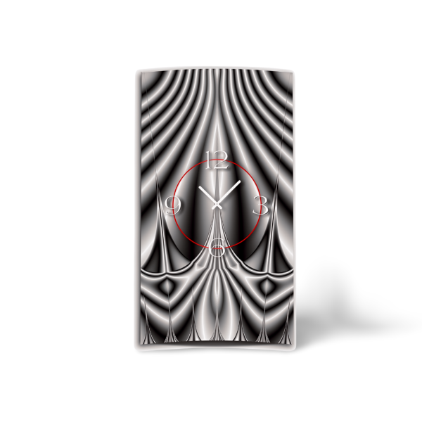 Abstrakt grau Designer Wanduhr modernes Wanduhren Design leise kein ticken dixtime 3D-0213