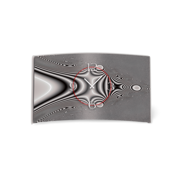 Psychodelic grau Designer Wanduhr modernes Wanduhren Design leise kein ticken dixtime 3D-0210