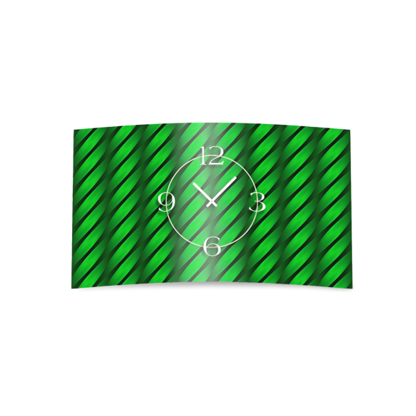 Abstrakt Welle grün Designer Wanduhr modernes Wanduhren Design leise kein ticken dixtime 3D-0207