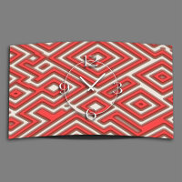 Abstrakt Labyrith rot Designer Wanduhr modernes Wanduhren...