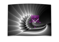 Wanduhr XXL 3D Optik Dixtime modern pink schwarz 50x70 cm...