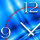 Abstrakt blau Designer Wanduhr modernes Wanduhren Design leise kein ticken dixtime 3D-0198