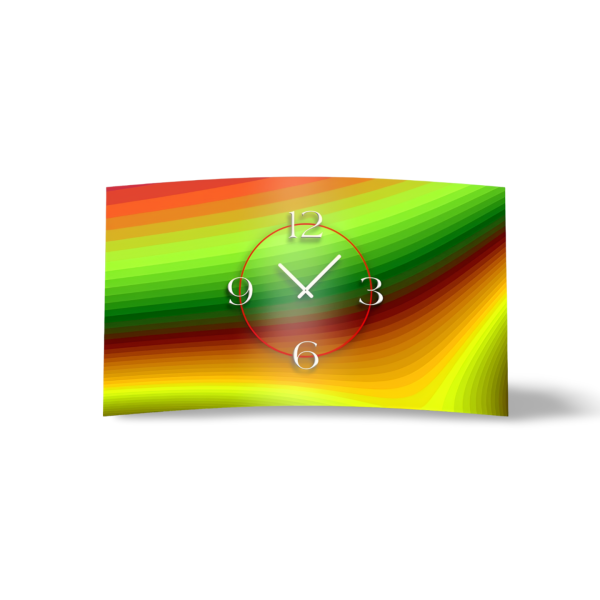 Psychodelic Regenbogen Designer Wanduhr modernes Wanduhren Design leise kein ticken dixtime 3D-0197
