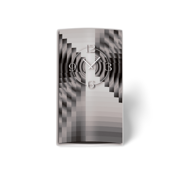 Psychodelic grau Designer Wanduhr modernes Wanduhren Design leise kein ticken dixtime 3D-0194