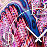 Psychodelic pink Designer Wanduhr modernes Wanduhren Design leise kein ticken dixtime 3D-0191