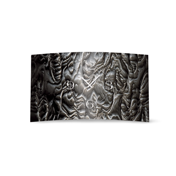 Metall Gestein Skulptur Designer Wanduhr modernes Wanduhren Design leise kein ticken dixtime 3D-0181