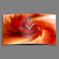 Abstrakt Strudel rot Designer Wanduhr modernes Wanduhren Design leise kein ticken dixtime 3D-0180