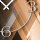 Abstrakt apricot schwarz Designer Wanduhr modernes Wanduhren Design leise kein ticken dixtime 3D-0177