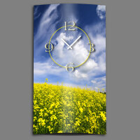 Blumenwiese Designer Wanduhr modernes Wanduhren Design...