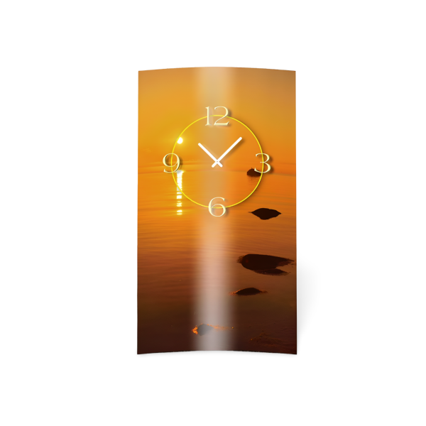 Sonnenuntergang Meer  Designer Wanduhr modernes Wanduhren Design leise kein ticken dixtime 3D-0166