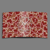 Doppel-Herz  Designer Wanduhr modernes Wanduhren Design...
