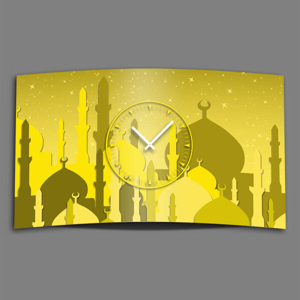 1001 Nacht Minarett Designer Wanduhr modernes Wanduhren Design leise kein ticken dixtime 3D-0157