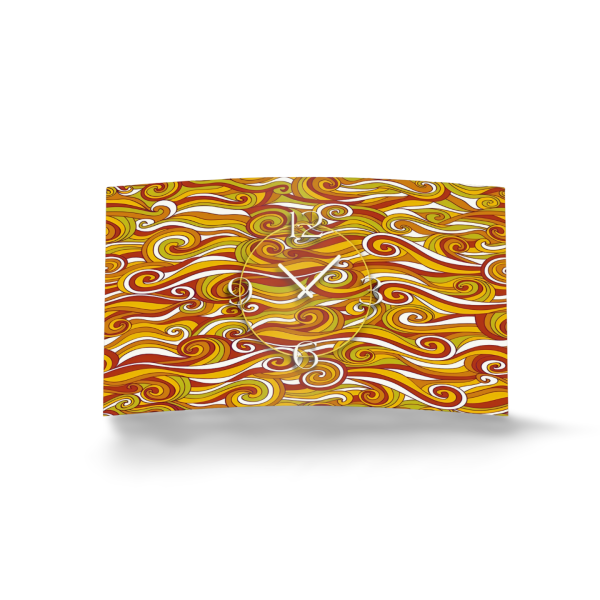 Zentangle bunt Designer Wanduhr modernes Wanduhren Design leise kein ticken dixtime 3D-0156