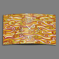 Zentangle bunt Designer Wanduhr modernes Wanduhren Design leise kein ticken dixtime 3D-0156