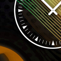 Abstrakt Designer Wanduhr modernes Wanduhren Design leise kein ticken dixtime 3D-0149