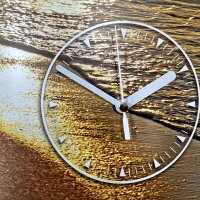 Goldstrand Designer Wanduhr modernes Wanduhren Design leise kein ticken dixtime 3D-0147