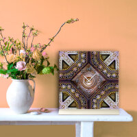 Tischuhr 30cmx30cm inkl. Alu-Ständer -orientalisches...