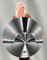 5070 Dixtime Designer Wanduhr, Wanduhren, Moderne Wohnraumuhr  30cm Durchmesser