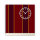 Tischuhr 30cmx30cm inkl. Alu-Ständer -modernes Design Streifen rot bordeaux geräuschloses Quarzuhrwerk -Wanduhr-Standuhr TU3843 DIXTIME