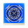 Tischuhr 30cmx30cm inkl. Alu-Ständer -abstraktes Design Cyber Techno blau  geräuschloses Quarzuhrwerk -Wanduhr-Standuhr TU3868 DIXTIME