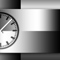 Wanduhr XXL 3D Optik Dixtime modern schwarz weiß 50x70 cm leises Uhrwerk GR-004
