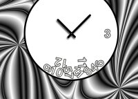 Tischuhr 30cmx30cm inkl. Alu-Ständer -modernes Design anthrazit  geräuschloses Quarzuhrwerk -Wanduhr-Standuhr TU4081 DIXTIME