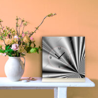 Tischuhr 30cmx30cm inkl. Alu-Ständer -edles Design...