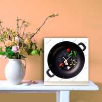Tischuhr 30cmx30cm inkl. Alu-Ständer -modernes...