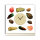 Tischuhr 30cmx30cm inkl. Alu-Ständer -modernes Design Muscheln  Strandgut geräuschloses Quarzuhrwerk -Wanduhr-Standuhr TU4186 DIXTIME