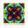 Tischuhr 30cmx30cm inkl. Alu-Ständer -abstraktes Design Kaleidoskop bunt  geräuschloses Quarzuhrwerk -Wanduhr-Standuhr TU4197 DIXTIME