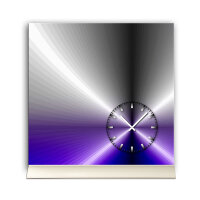 Tischuhr 30cmx30cm inkl. Alu-Ständer -edles Design...