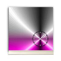 Tischuhr 30cmx30cm inkl. Alu-Ständer -edles Design...