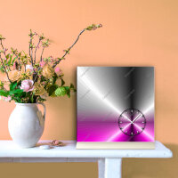 Tischuhr 30cmx30cm inkl. Alu-Ständer -edles Design...