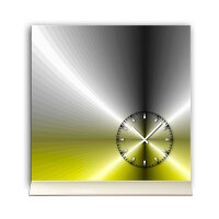 Tischuhr 30cmx30cm inkl. Alu-Ständer -edles Design...