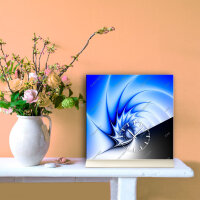 Tischuhr 30cmx30cm inkl. Alu-Ständer -edles Design...