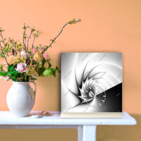 Tischuhr 30cmx30cm inkl. Alu-Ständer -edles Design...