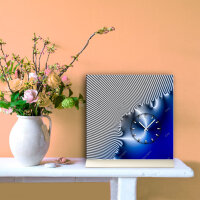 Tischuhr 30cmx30cm inkl. Alu-Ständer -edles Design...