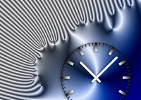 Tischuhr 30cmx30cm inkl. Alu-Ständer -edles Design kobaltblau silbergrau  geräuschloses Quarzuhrwerk -Wanduhr-Standuhr TU4223 DIXTIME