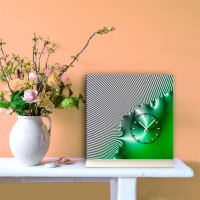 Tischuhr 30cmx30cm inkl. Alu-Ständer -edles Design...