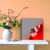 Tischuhr 30cmx30cm inkl. Alu-Ständer -edles Design...