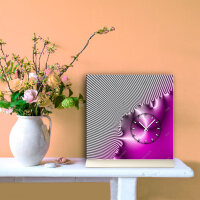 Tischuhr 30cmx30cm inkl. Alu-Ständer -edles Design...