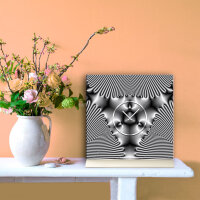 Tischuhr 30cmx30cm inkl. Alu-Ständer -edles Design...