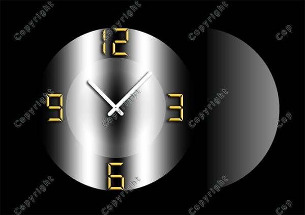 4304 Dixtime Designer Wanduhr, Wanduhren, Moderne Bürouhr