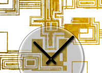 5009 Dixtime Designer Wanduhr, Wanduhren, Moderne Wohnraumuhr