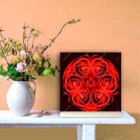 Tischuhr 30cmx30cm inkl. Alu-Ständer -modernes...