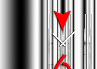 4298 Dixtime Designer Wanduhr, Wanduhren, Moderne Wohnraumuhr