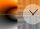 4167 "CROSSING TIME" Dixtime Moderne Designer Wanduhr, Wanduhren, zeitloses Design,  edle Bürouhr, orange grau