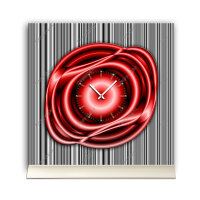Tischuhr 30cmx30cm inkl. Alu-Ständer -edles Design...