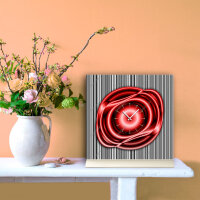 Tischuhr 30cmx30cm inkl. Alu-Ständer -edles Design...